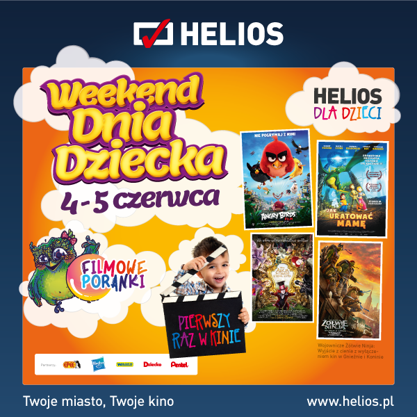 Pełen emocji Weekend Dnia Dziecka w kinach Helios!