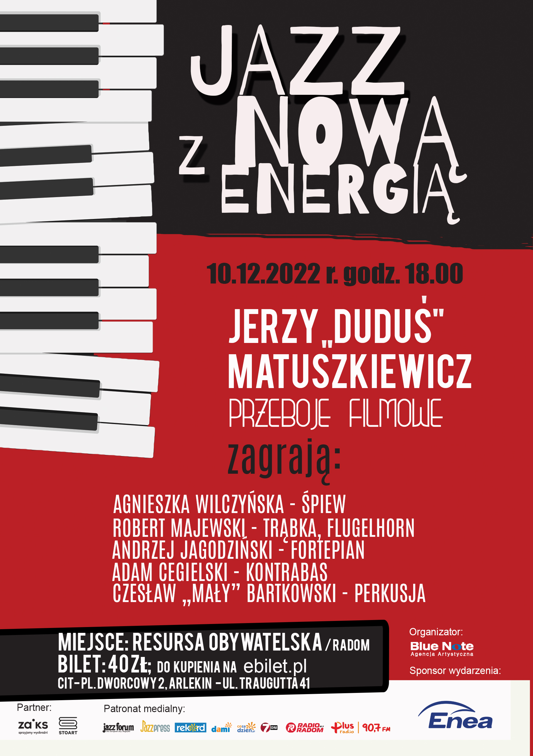 Jazz z NOWĄ ENERGIĄ - koncert utworów Jerzego 